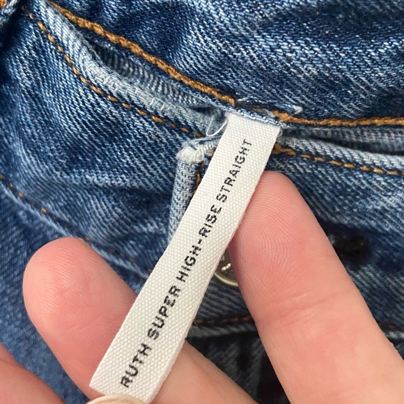 Rag & bone Ruthie Super High Rise Straight Jeans Baywater size 28 - Picture 5 of 13